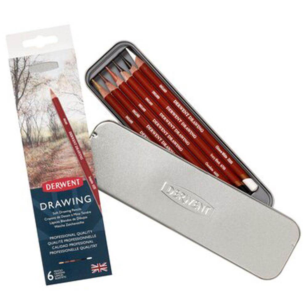 Derwent Drawing 6 Tin